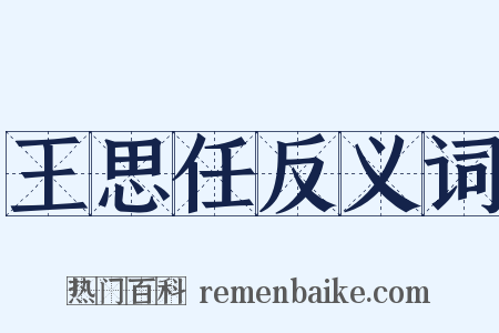 王思任反义词是什么意思的图片